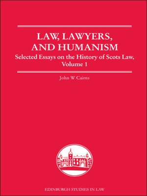 cover image of Law, Lawyers, and Humanism